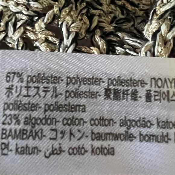 Zara Gray Knit Women's Sweater with Gold Accents - Picture 6 of 10